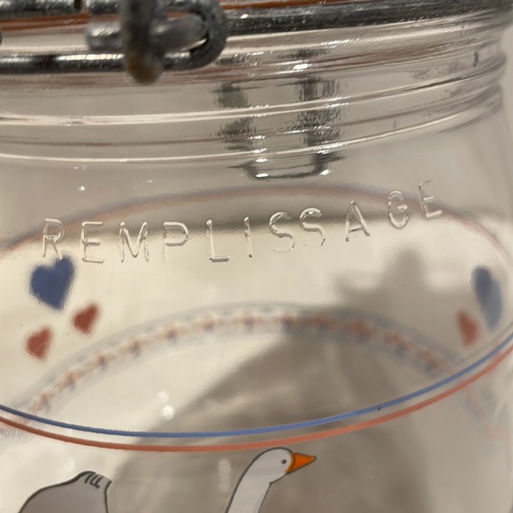 Arc Vintage French Provincial Glass Lidded bale-wire Jar - Picture 3 of 8